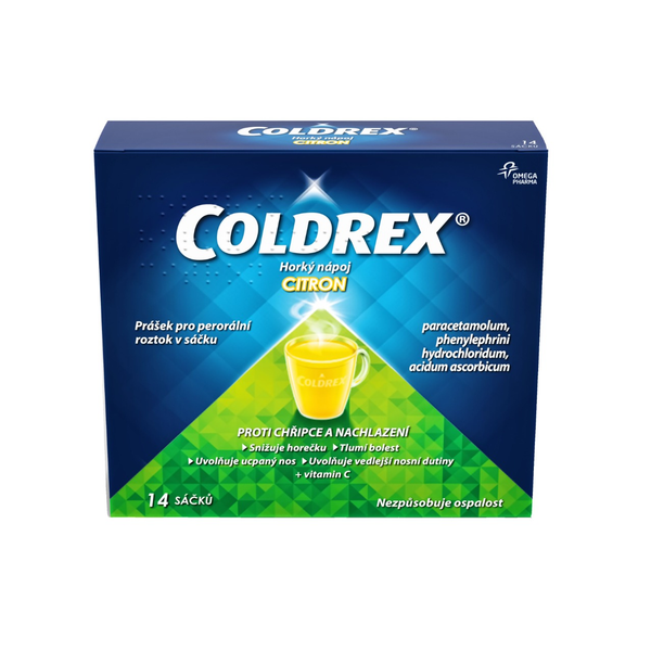 Coldrex Horký nápoj Citron, 14 sáčků